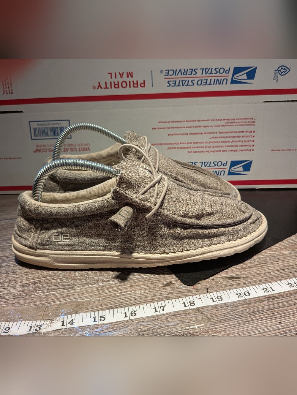 Hey Dude Wally Linen Iron Men's Size 8